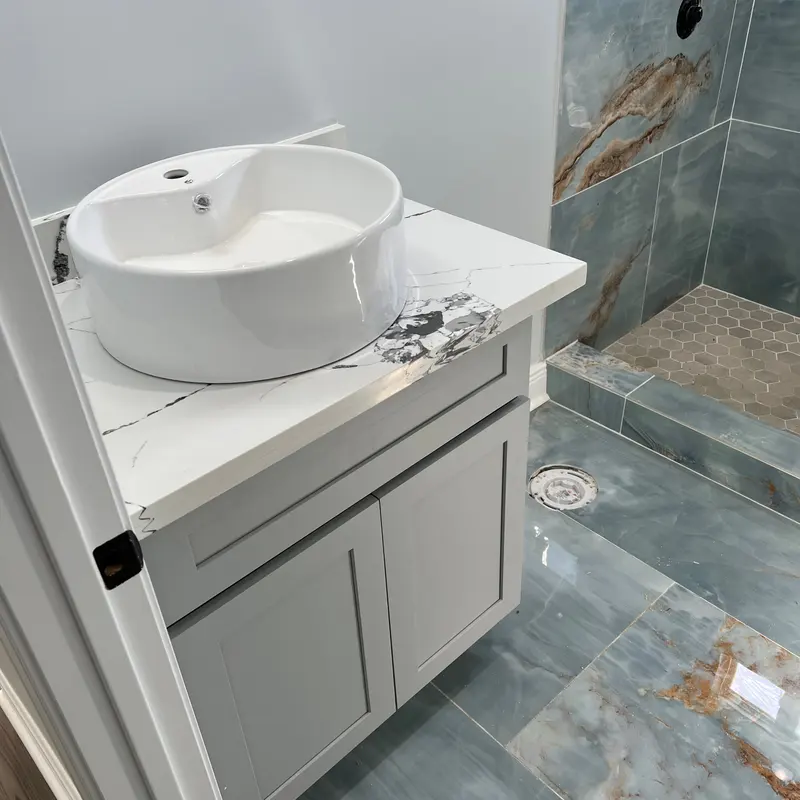 Remodeled bathroom vanity