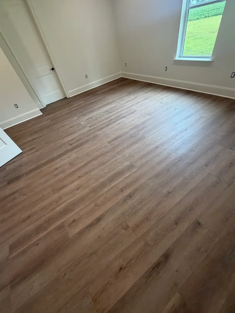 Bright room with new LVP flooring