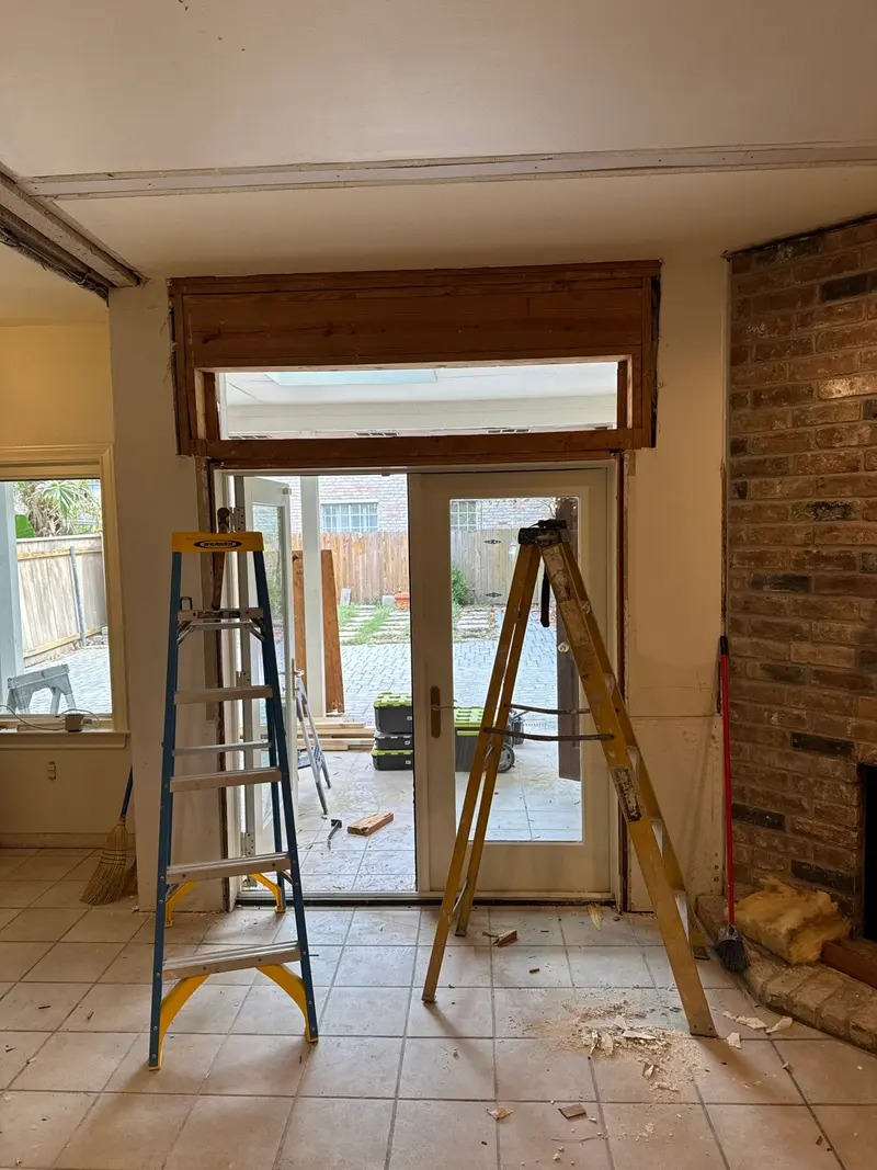 Room opened up during demolition