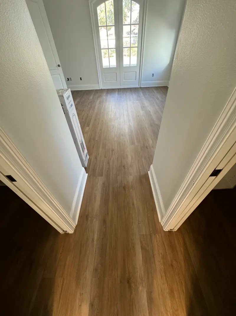 Flooring samples on display in the showroom